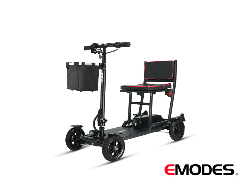 EM310B Lightweight Instant Folding Mobility Scooter – Black (Ex Display)
