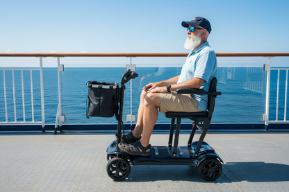 EM985 Swiftfold 17kg Lightweight Instant Folding Mobility Scooter – Black