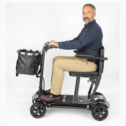 EM985 Swiftfold 17kg Lightweight Instant Folding Mobility Scooter – Black