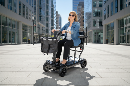EM985 Swiftfold 17kg Lightweight Instant Folding Mobility Scooter – Black