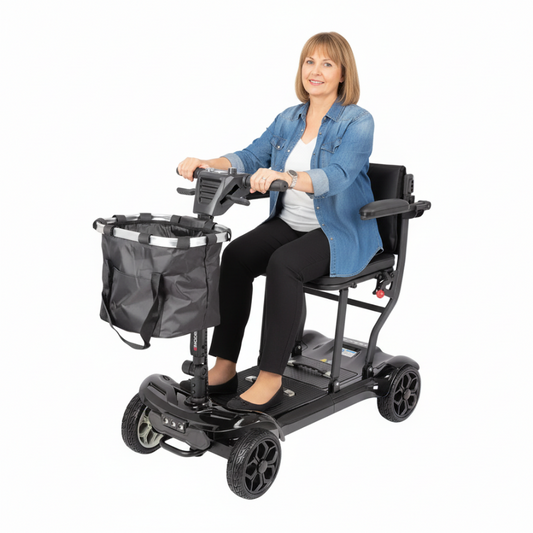 Swiftfold EM985 17kg Lightweight Instant Folding Mobility Scooter – Black