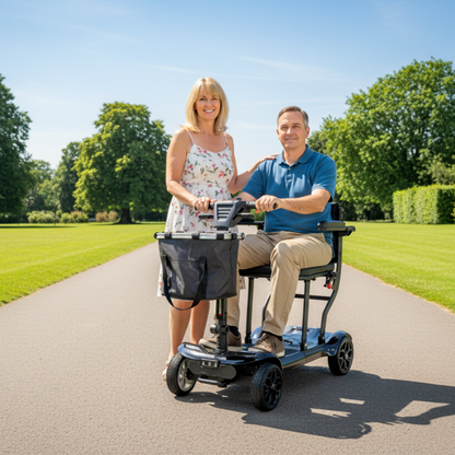 EM985 Swiftfold 17kg Lightweight Instant Folding Mobility Scooter – Black