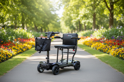 EM985 Swiftfold 17kg Lightweight Instant Folding Mobility Scooter – Black