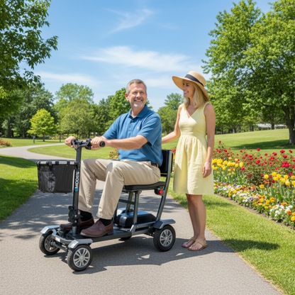 EM310H Hyperfold 18.5kg Lightweight Instant Folding Mobility Scooter – Black