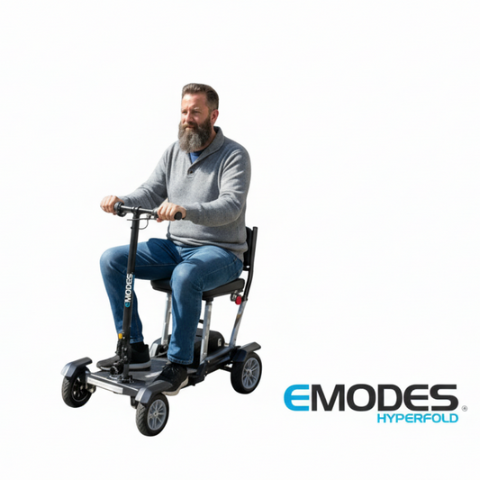 Hyperfold EM310H 19kg Lightweight Instant Folding Mobility Scooter – Black
