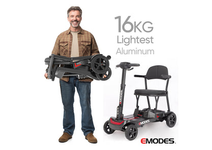 EM985S Litefold 16kg Instant Folding Mobility Scooter – Black