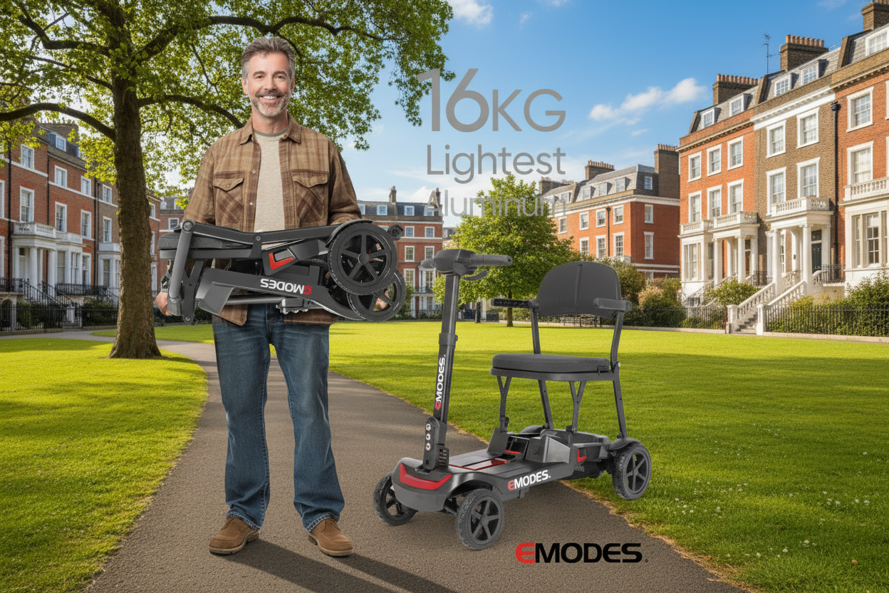 EM985S Litefold 16kg Instant Folding Mobility Scooter – Black
